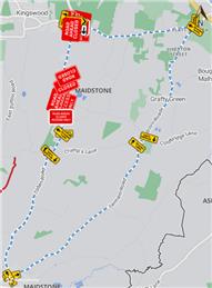 Kent County Council - Temporary Road Closure - The Street & Ulcombe Hill, Ulcombe - 30th January 2025